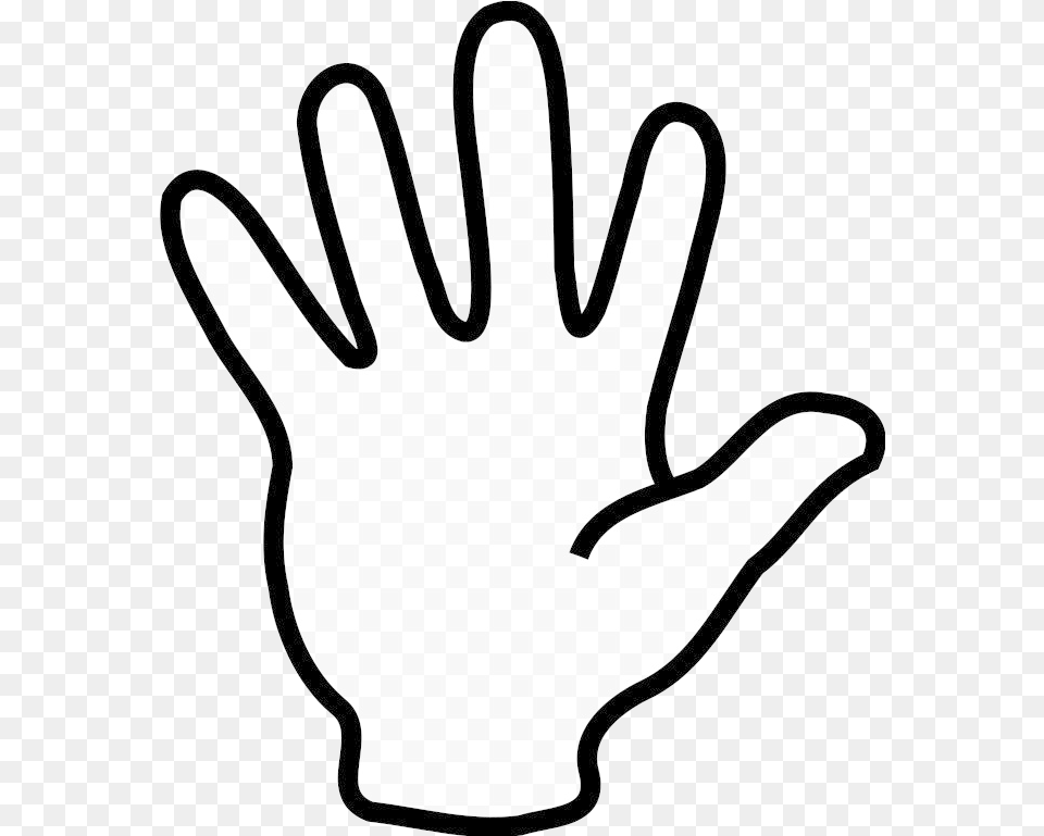 High 5 Clipart Black And White, Clothing, Glove Free Png Download