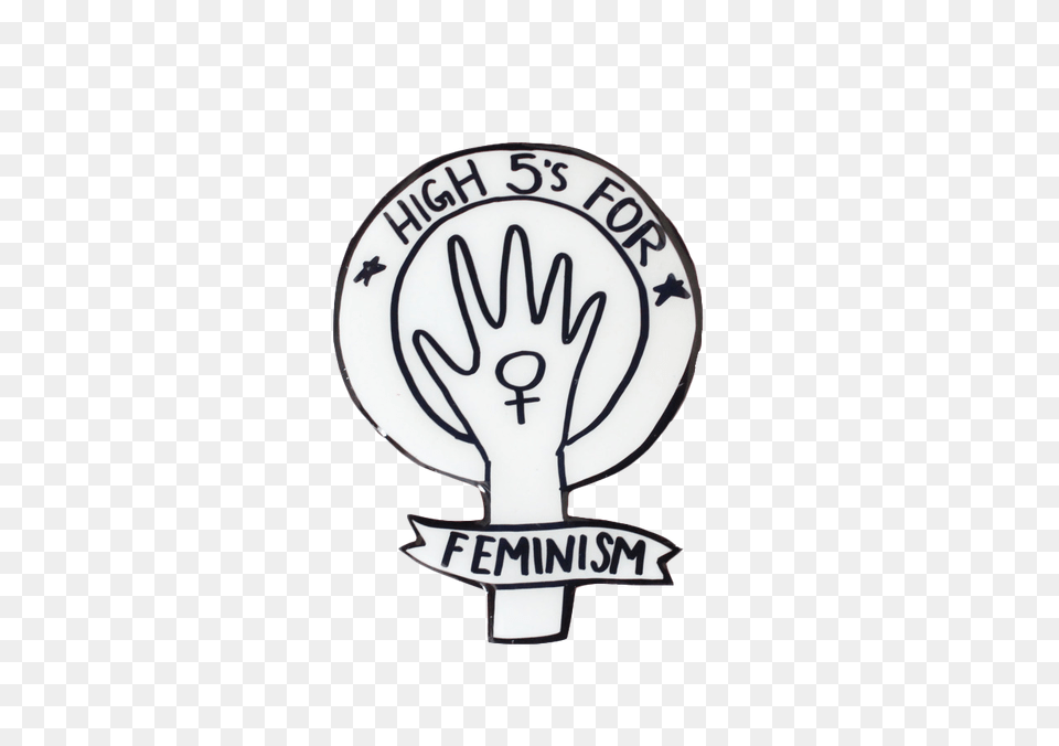 High 5 For Feminism Transparent Circle, Logo, Sticker, Badge, Symbol Png Image
