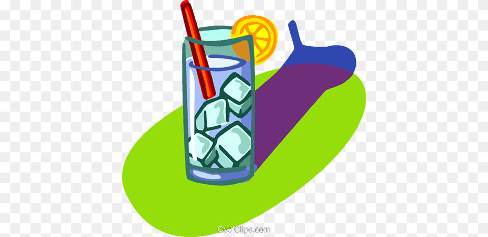 High Ball Cocktail Drink Royalty Vector Clip Art, Alcohol, Beverage, Ice, Mojito Free Png Download