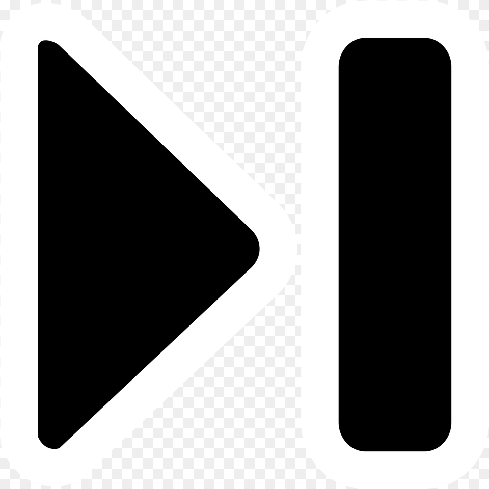 High Contrast Media Skip Forward Next Song Icon, Sign, Symbol, Triangle, Road Sign Free Png Download