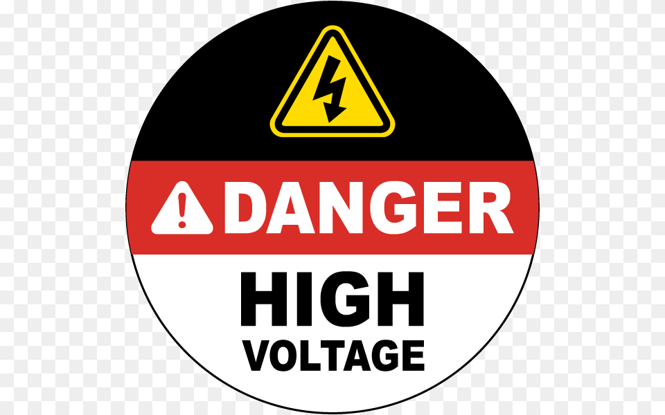 High Danger Hazard Voltage Hd Clipart Danger High Voltage Symbol, Sign, Road Sign, Disk Png Image