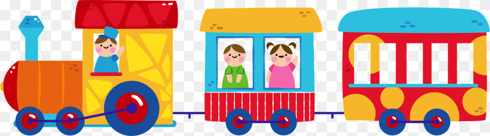 High Definition Cartoon Hand Painted Small Train Toys Vector Graphics, Person, Head, Face, Vehicle Free Png Download