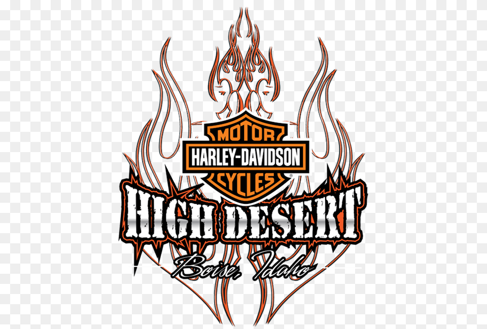High Desert Harley Davidson Helps The Idaho Foodbank, Logo, Emblem, Symbol, Fire Free Png