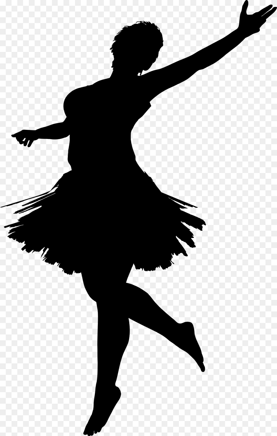 High Fidelity Ballerina Silhouette Icons, Gray Png