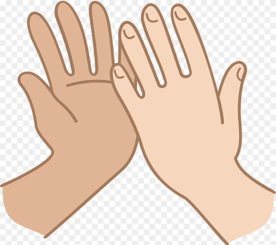 High Five Clipart, Clothing, Glove, Massage, Person Free Png Download