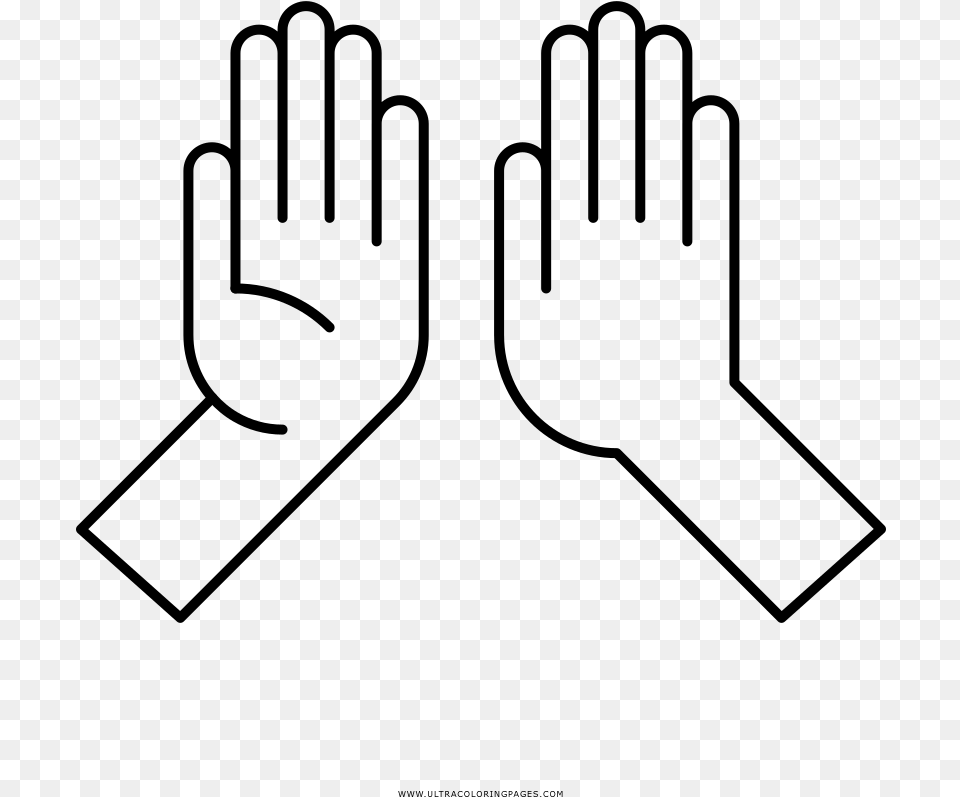 High Five Coloring, Gray Png