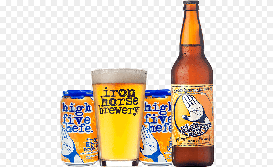 High Five Hefe Iron Horse High Five Hefe, Alcohol, Beer, Beverage, Glass Png