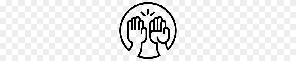 High Five Icons Noun Project, Gray Png Image
