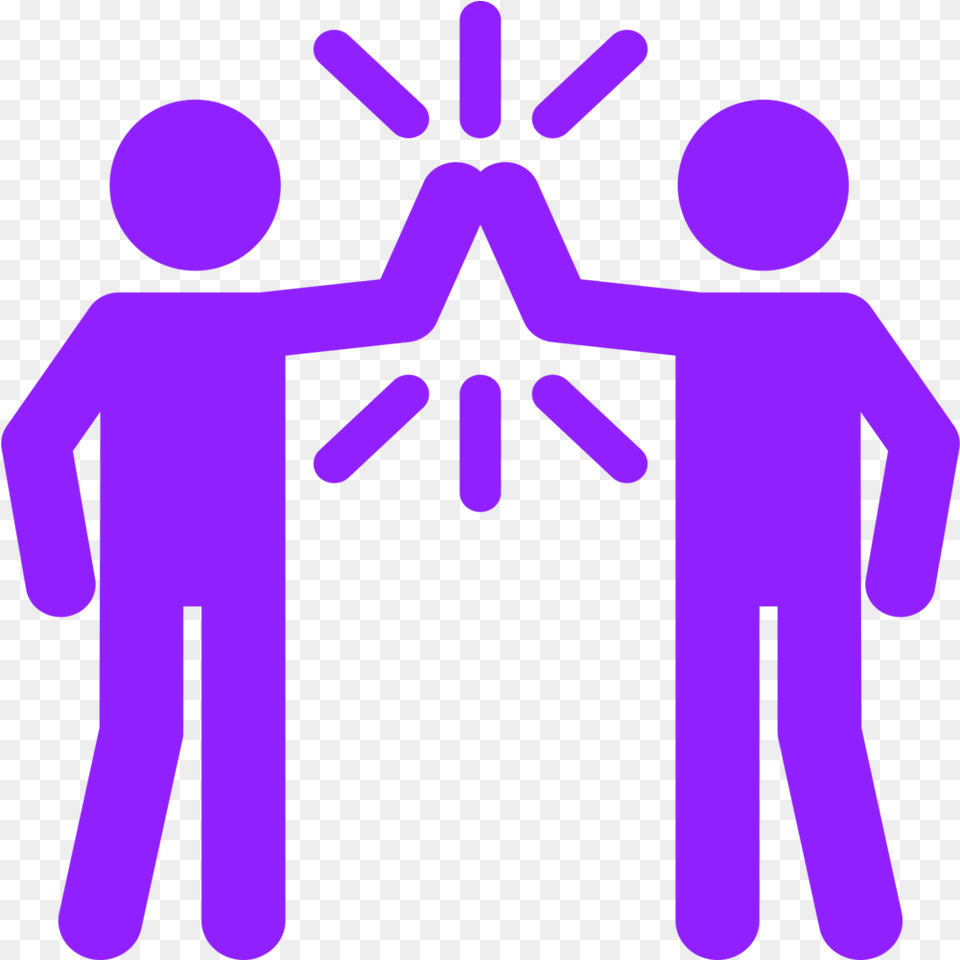 High Fives San Francisco Math Circle Sharing, Purple Free Png Download