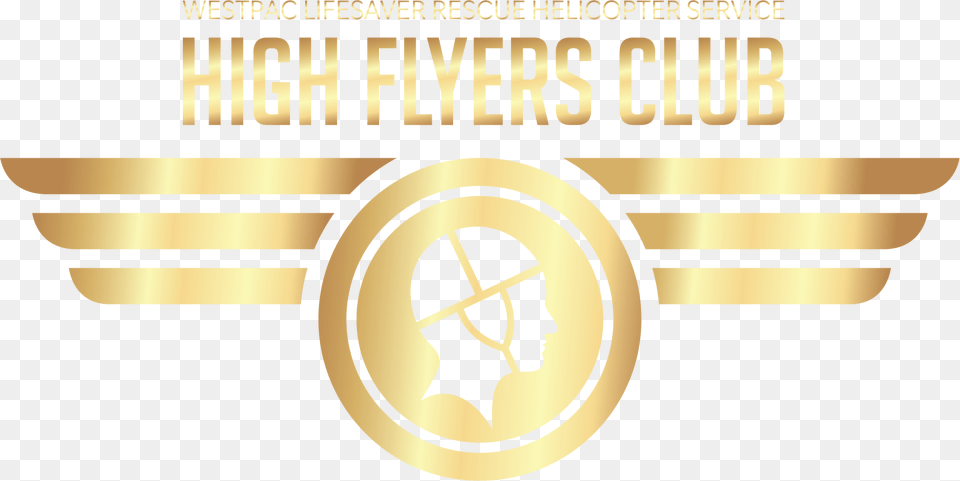 High Flyers Club Emblem, Gold, Logo, Person, Face Png