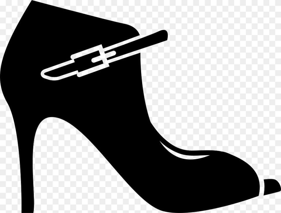 High Heel High Heeled Shoe, Clothing, Footwear, High Heel, Stencil Png