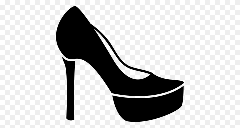 High Heel Icon, Gray Free Transparent Png