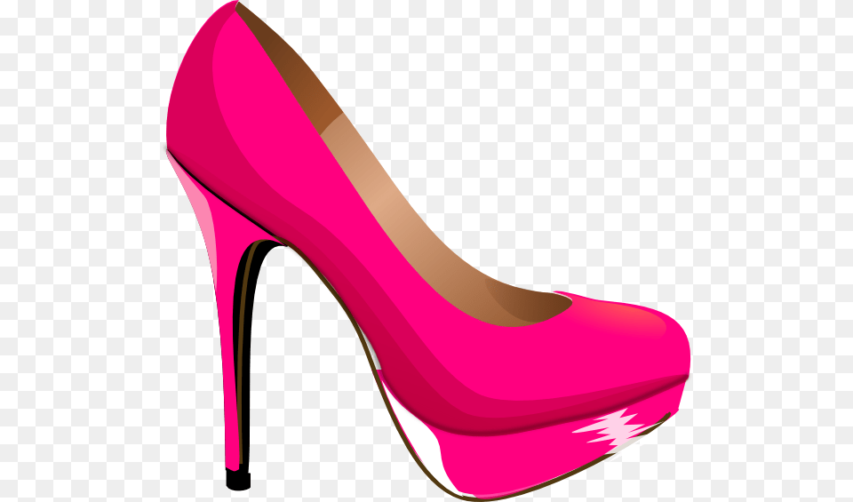 High Heel Shoe Black And White Transparent High Pink Heels Clipart, Clothing, Footwear, High Heel, Smoke Pipe Png Image