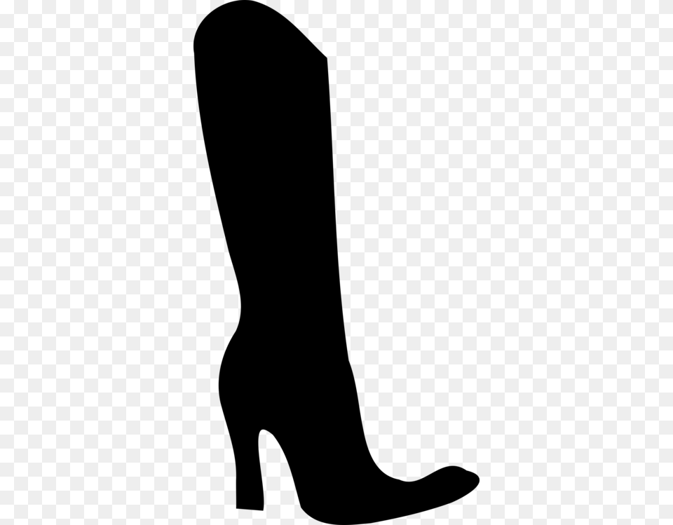 High Heeled Shoe Cowboy Boot, Gray Free Png