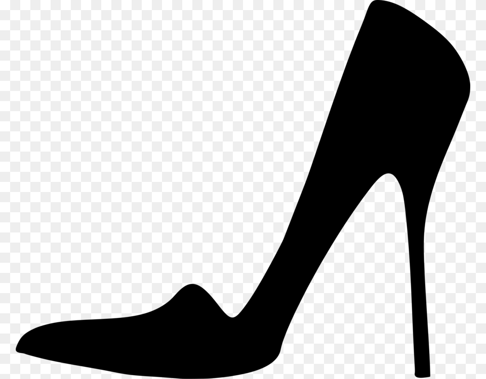 High Heeled Shoe Sandal Drawing, Gray Free Png Download