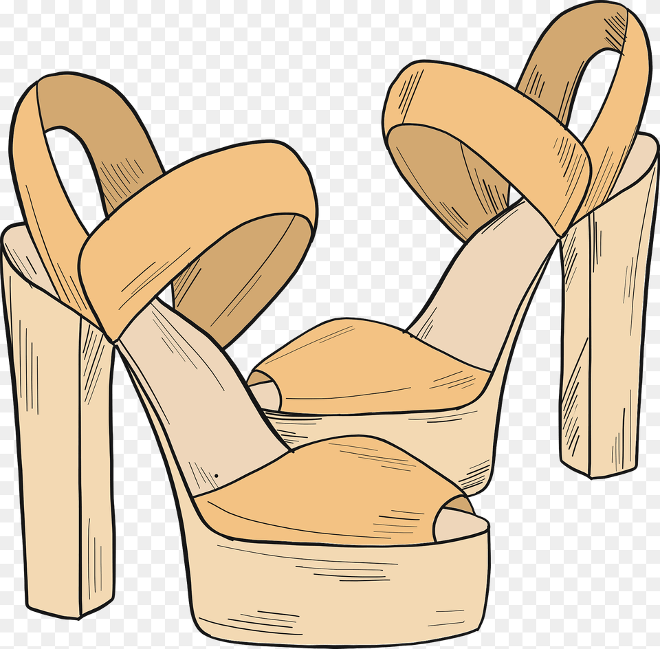 High Heels Clipart, Clothing, Shoe, Footwear, Sandal Png Image