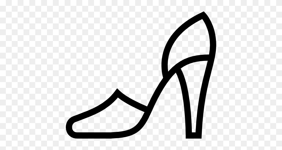 High Heels Women Fashion Female Stiletto Shoe Footwear Icon, Gray Free Png