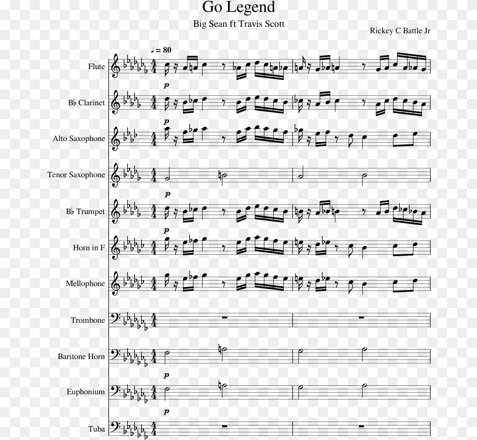 High Hopes Flute Sheet Music, Gray Free Png Download
