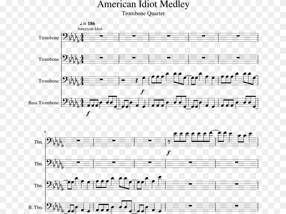 High Hopes Trombone Sheet Music, Gray Png Image