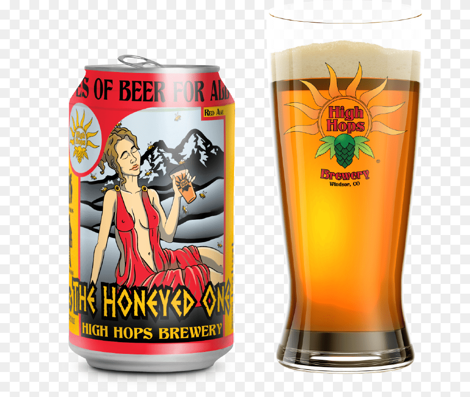High Hops The Honeyed One, Glass, Alcohol, Beer, Beverage Png Image