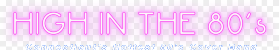 High In The 80 S Neon Logo Lilac, Purple, Text Png