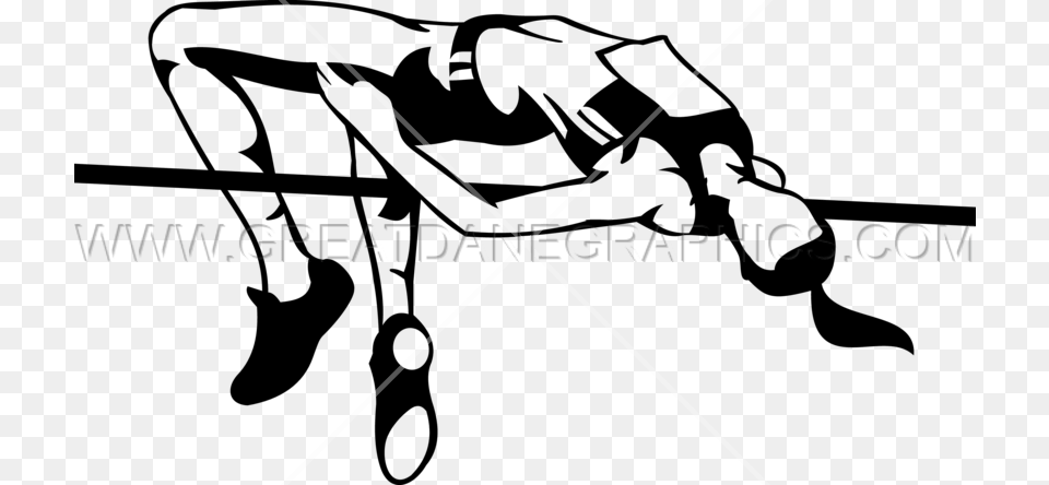 High Jump Black And White Transparent High Jump Black, Person, Sport, Track And Field, Bow Png