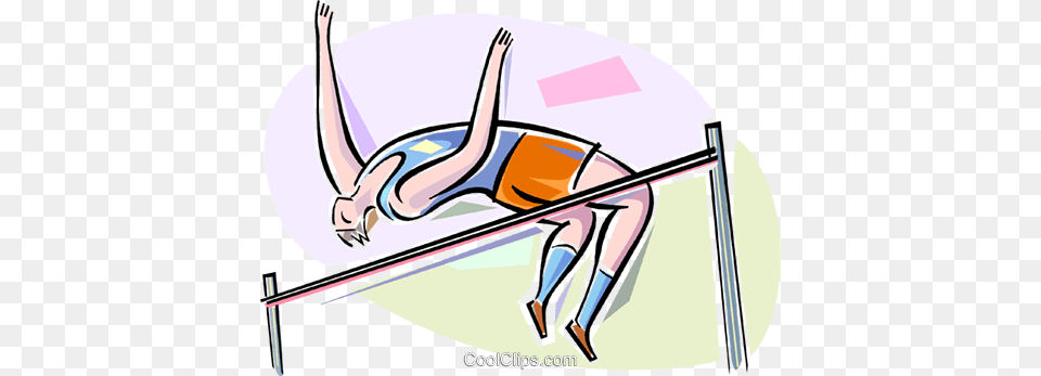 High Jump Royalty Vector Clip Art Illustration, High Jump, Person, Sport, Track And Field Free Transparent Png