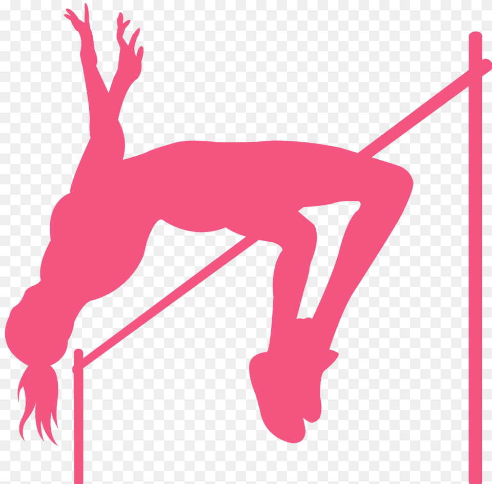 High Jump Silhouette, Person, Sport, Track And Field, High Jump Free Png Download
