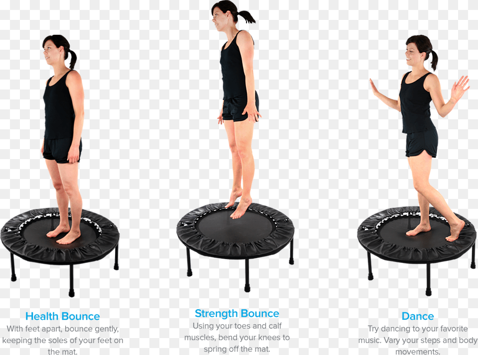High Knees On Mini Trampoline, Adult, Person, Woman, Female Free Transparent Png