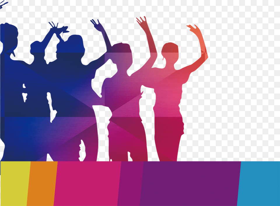 High People Party Silhouette, Club, Purple, Person, Leisure Activities Free Png
