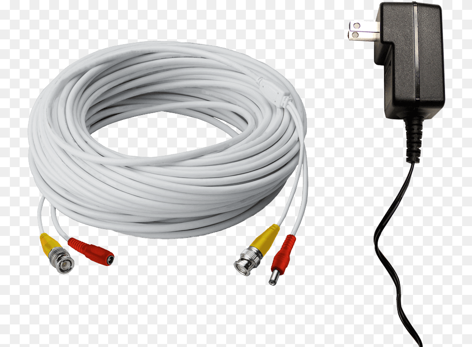 High Performance Bnc Videopower Cable Amp 12v Lorex Video Rg59 Coaxial Bnc Power Cable, Adapter, Electronics Png Image