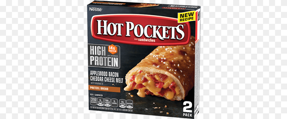 High Protein Applewood Bacon Cheddar Melt High Protein Hot Pocket, Dessert, Food, Pastry, Sandwich Png