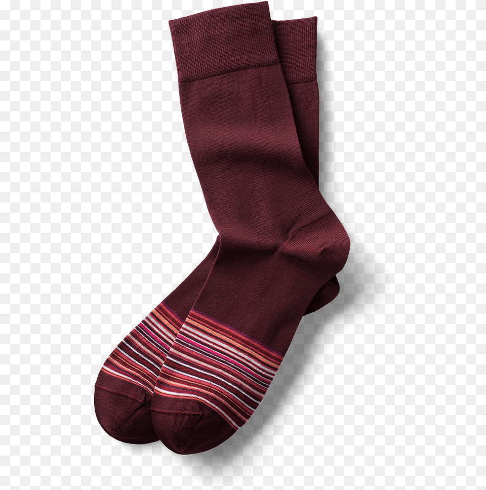 High Quality Black Socks With Thin Red And Grey Stripes Sock, Clothing, Hosiery, Maroon, Coat Png Image