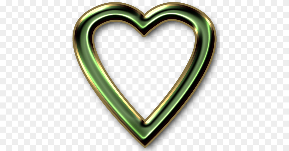 High Quality Frame Heart Cliparts For Green And Gold Heart, Disk Png Image