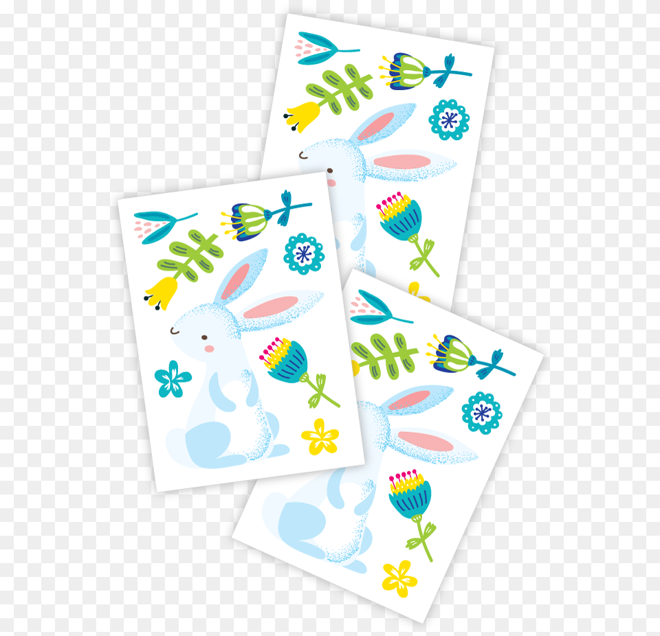 High Quality Temporary Tattoos With Cute Little Rabbit Graphic Design, Envelope, Greeting Card, Mail, Text Free Png