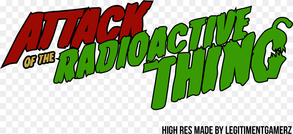 High Res Attack Of The Radioactive Clip Art, Green, Text Free Png