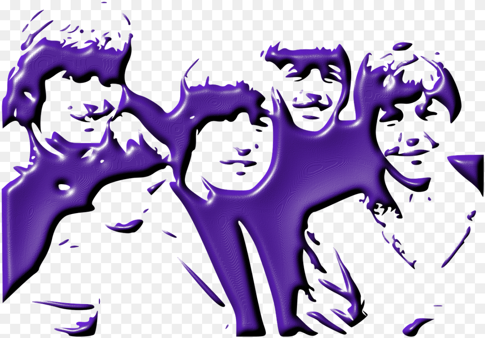 High Resolution The Beatles Famous, Purple, Person, Art, Face Free Png Download