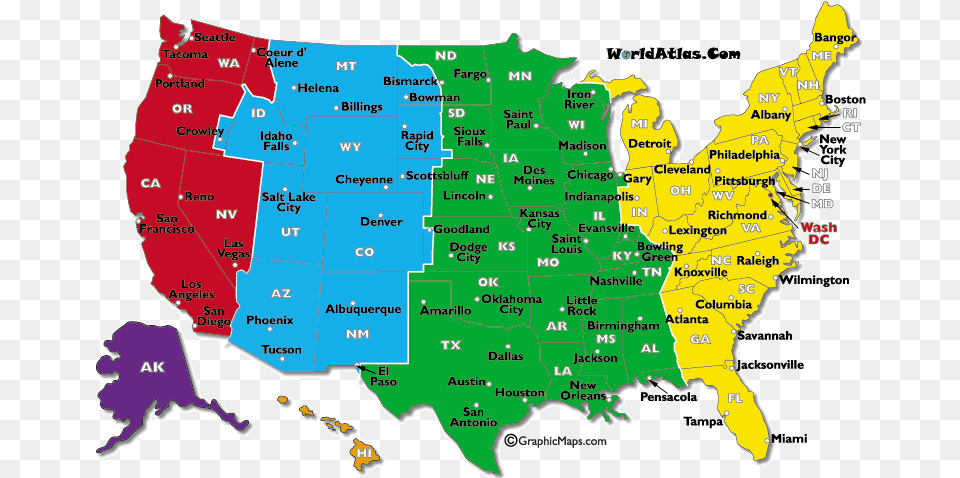 High Resolution Us Time Zone Map, Atlas, Chart, Diagram, Plot Png Image