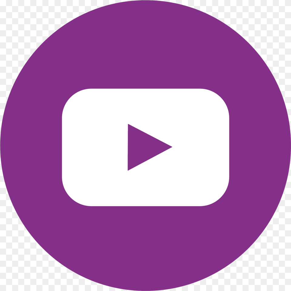 High Resolution Youtube Logo, Purple, Disk, Triangle Free Png Download