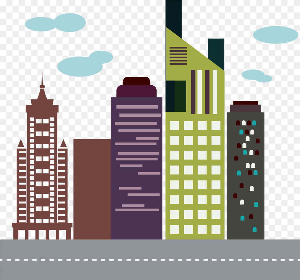 High Rise Building Cartoon, Architecture, Metropolis, High Rise, City Free Transparent Png