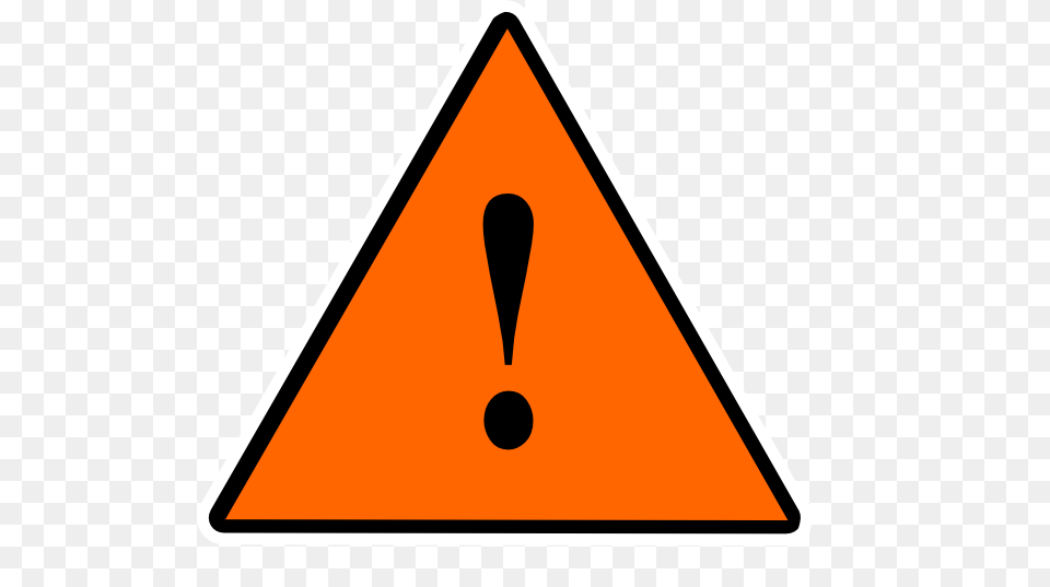 High Risk Solid Orange Clip Art, Triangle, Sign, Symbol Free Png