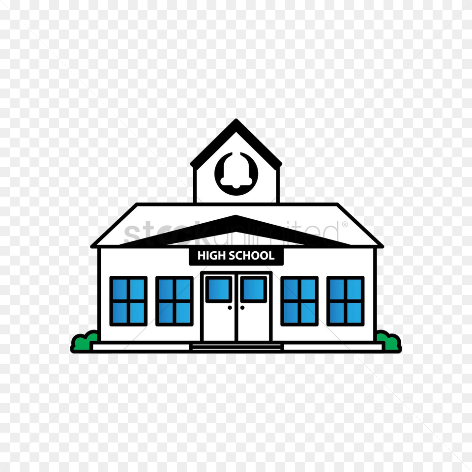 High School Building Vector Graphic Transparent University Building Clipart, Terminal, Scoreboard, Outdoors Free Png