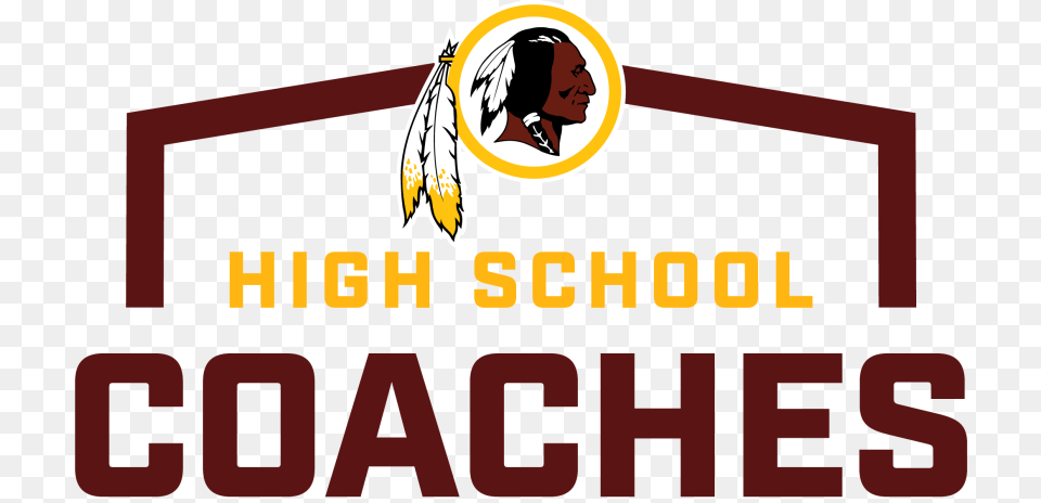 High School Coaches Clinic Logo On Light Web Washington Redskins, Adult, Scoreboard, Person, Woman Png