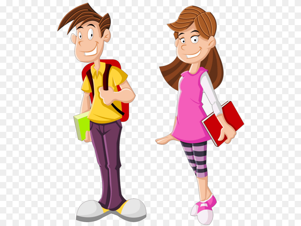 High School Modern Students Happy Bag Book Image And, Female, Person, Child, Girl Free Transparent Png