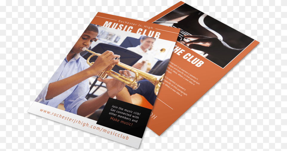 High School Music Club Flyer Template Preview Flyer, Advertisement, Poster, Person, Adult Free Png