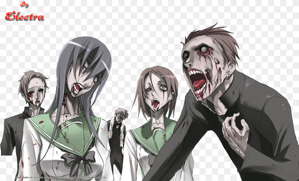 High School Of The Dead Zombie, Book, Comics, Publication, Adult Free Png