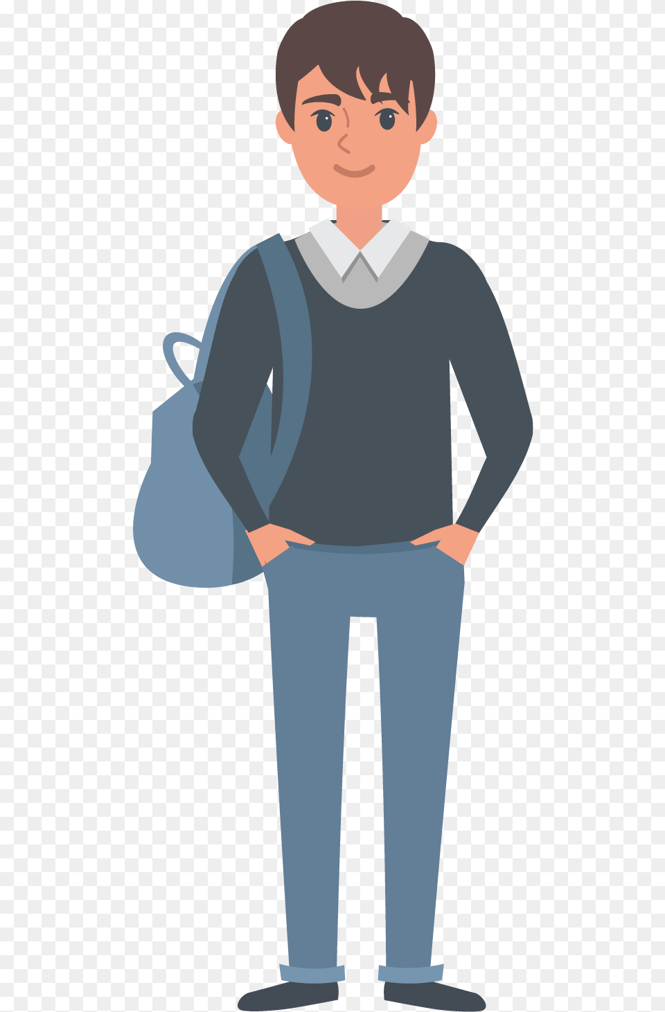 High School Student Animation, Adult, Clothing, Male, Man Free Png Download