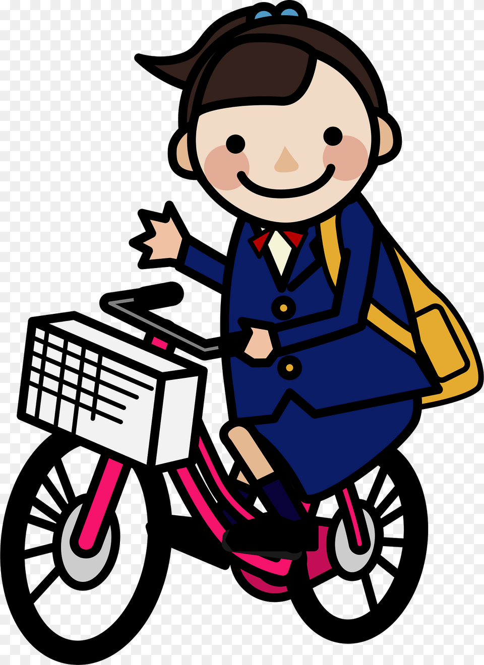 High School Student Bicycle Clipart, Wheel, Machine, Baby, Person Free Png Download
