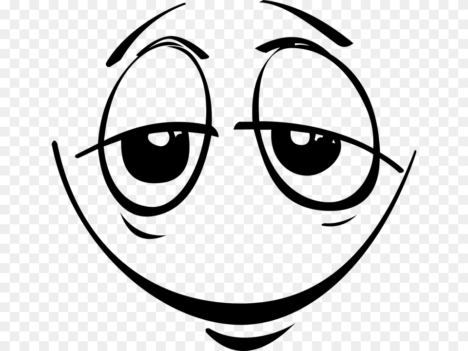 High Smiley Face, Gray Free Transparent Png