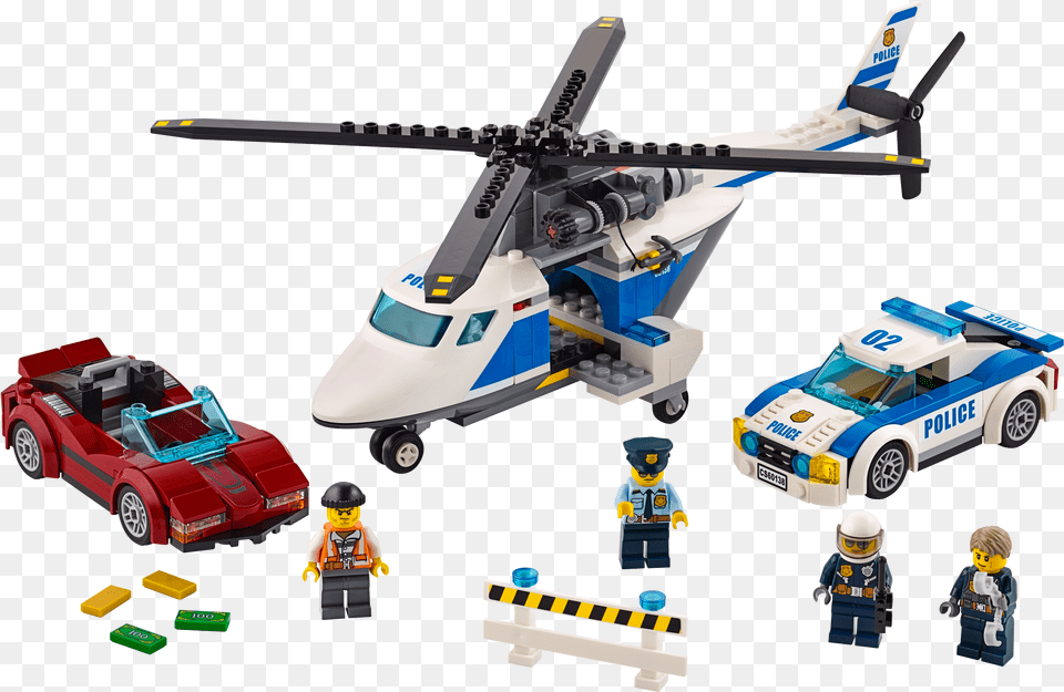 High Speed Chase Lego City Police High Speed Chase, Aircraft, Vehicle, Transportation, Helicopter Png